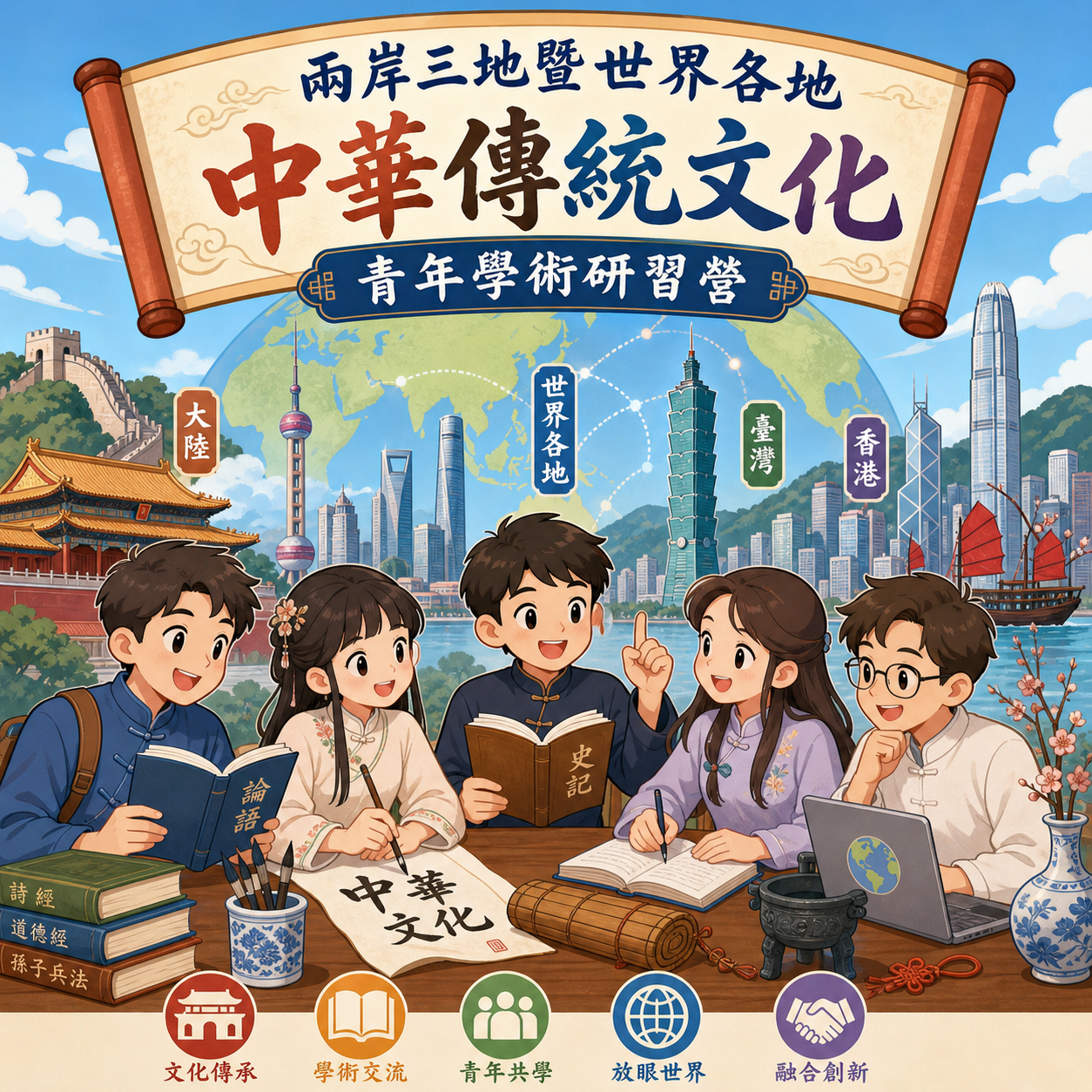 心城文化兩岸三地暨世界各地中華傳統文化青年學術研習營活動紀錄照片