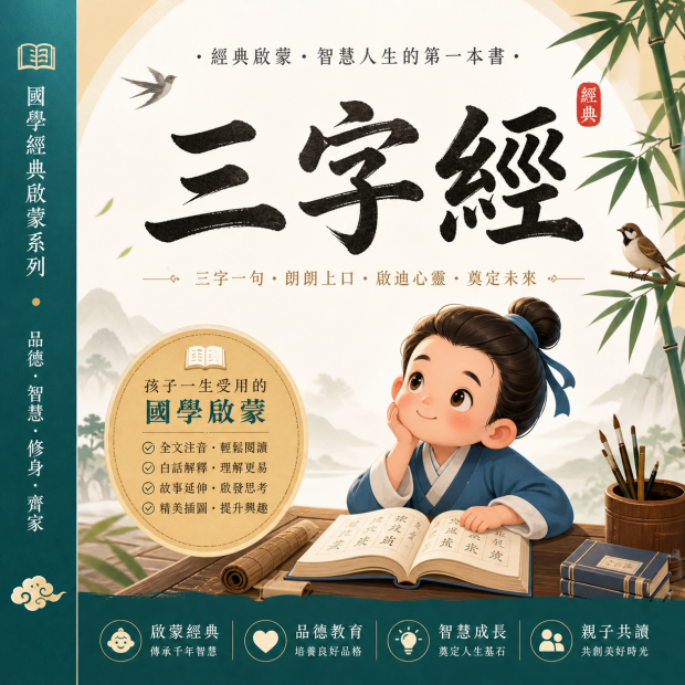 《三字經》傳統文化教材書籍封面